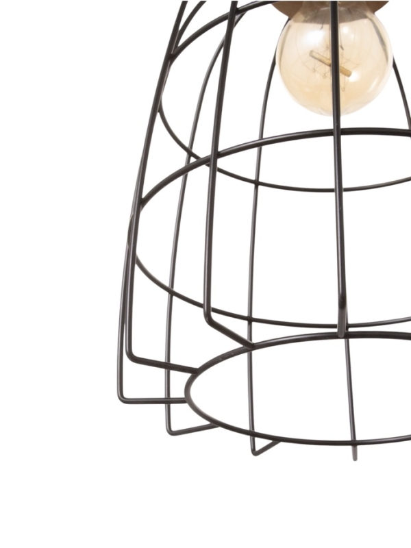 Светильник "Чикаго" 1х40Вт Е27 черный/коричневый 24,5х24,5х44(144)см