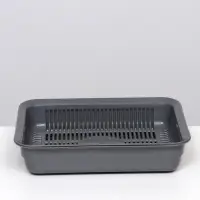 Туалет с сеткой, 35,5х26х7 см, серый