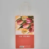 Пакет подарочный крафт &laquo;8 марта&raquo;, 12 &times; 21 &times; 9 см