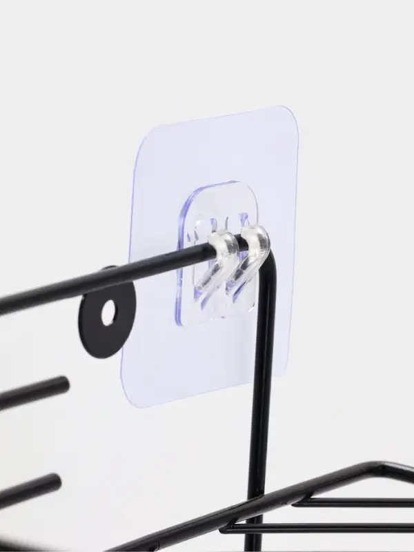 Полка для ванной угловая 2-х ярусная 20,5*20,5*31,5 см, цвет черный