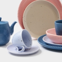 Тарелка Доляна &laquo;Коралл&raquo;, d=20,8 см, фарфор, синяя