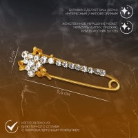 Булавка &laquo;Цветок&raquo; с дорожкой, 5,5 см, цвет МИКС(неделимая фасовка 12 шт., цена за шт.)