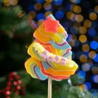Карамель на палочке &laquo;Елочка лолли&raquo;, радуга, 55 г