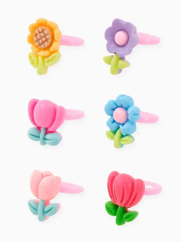 Кольцо &laquo;Выбражулька&raquo; цветы, форма МИКС, цветное, безразмерное