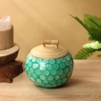 Банка для сыпучих продуктов 13х13х11 см, бамбук