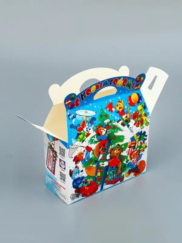 Подарочная новогодняя коробка &laquo;Развеселые хлопоты&raquo;, Баул 22&times;9&times;22 см