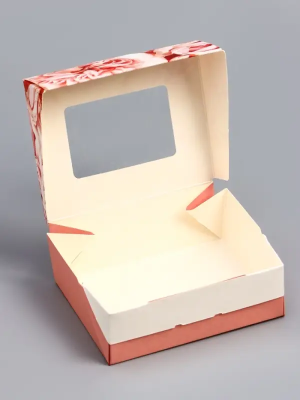 Коробка складная &laquo;Пионы&raquo; 10&times;8&times;3.5 см