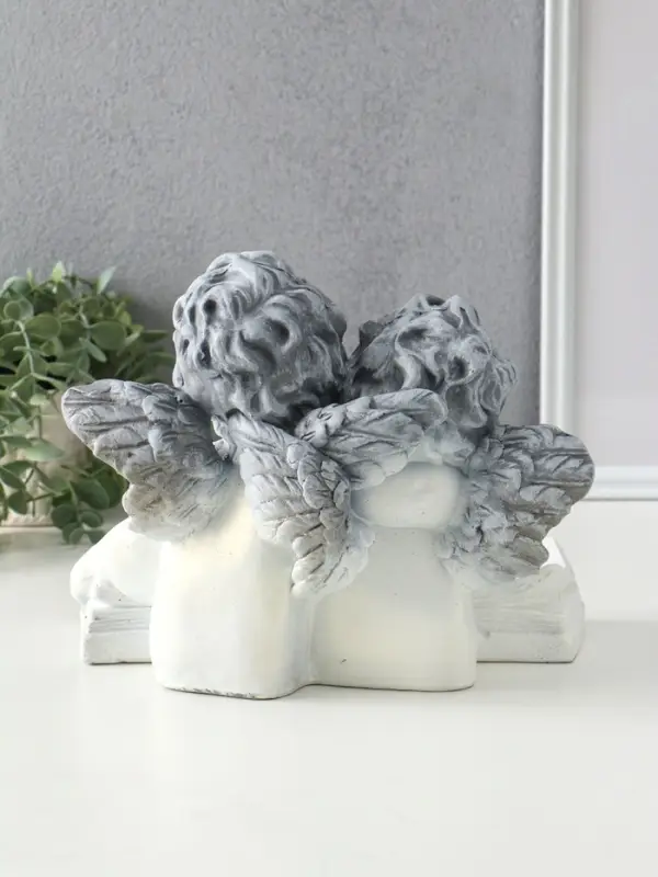 Фигура "Два ангела с книгой" 23х28х19 см, антик