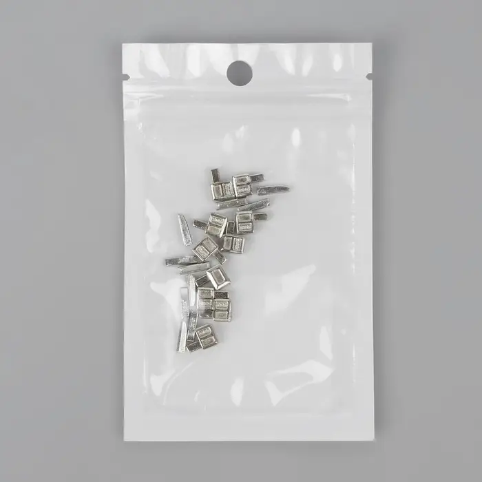 Нижний ограничитель для молнии, с гнездом, металлический, №5, 10 шт, цвет никель