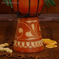 Сувенирный музыкальный инструмент барабан джембе "Светлый" 30х17х17 см МИКС