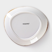 Блюдо фарфоровое для подачи Magistro &laquo;Церера&raquo;, 21&times;18,7 см, цвет белый