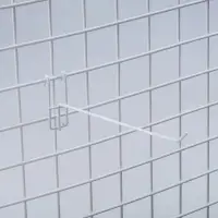 Крючок на сетку одинарный, d=3.5 мм, L=10 см, белый