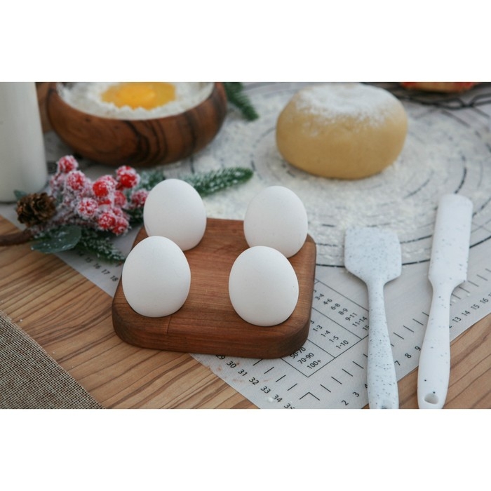 Подставка для яиц и кекса Adelica, 4 отделения, d=13 см, 13&times;13&times;1,8 см, массив берёзы