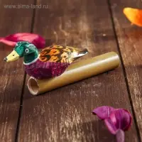 Сувенирный музыкальный инструмент "Свисток птичка" 13х3х5 см МИКС