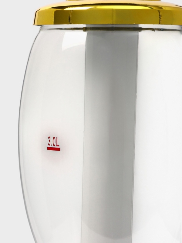 Башня пивная MonlinGold, 3 л, ёмкость для льда, подсветка, пластик, залотистый