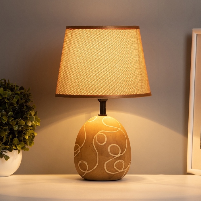 Лампа настольная "Притча" 1х40Вт Е14 коричневый 20х20х32см