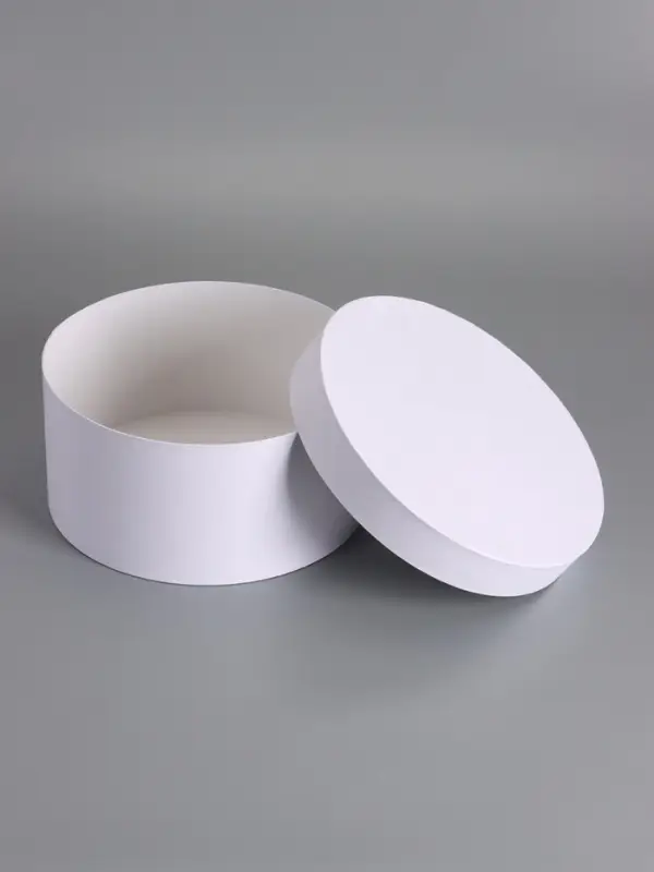 Коробка круглая белая, 25 х 12 см