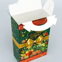 Коробка подарочная новогодняя Ларец &laquo;Бантик&raquo; 17.5&times;31&times;7 см
