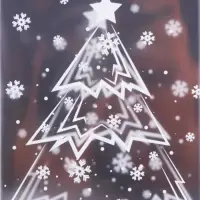 Коробка подарочная новогодняя складная ПВХ &laquo;Ёлочка в лесу&raquo; 12&times;7&times;7 см