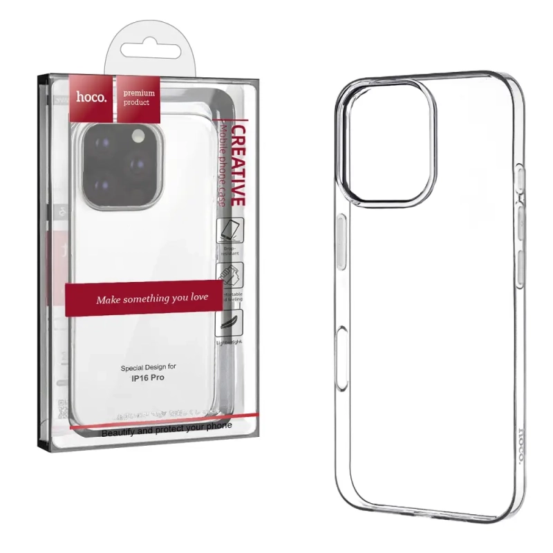 Чехол iPh 16 Pro Hoco TPU прозрачный