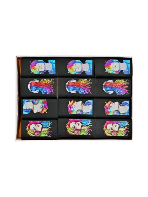 Ластик, термопластичная резина, 46&times;25&times;9 мм, черный с дизайном, МИКС