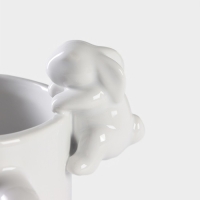 Кружка Доляна &laquo;Зайка&raquo;, 380 мл, цвет белый