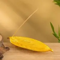 Подставка под благовония &laquo;Лист&raquo;, 23.5&times;8.5&times;2.5 см, алюминий, золотая