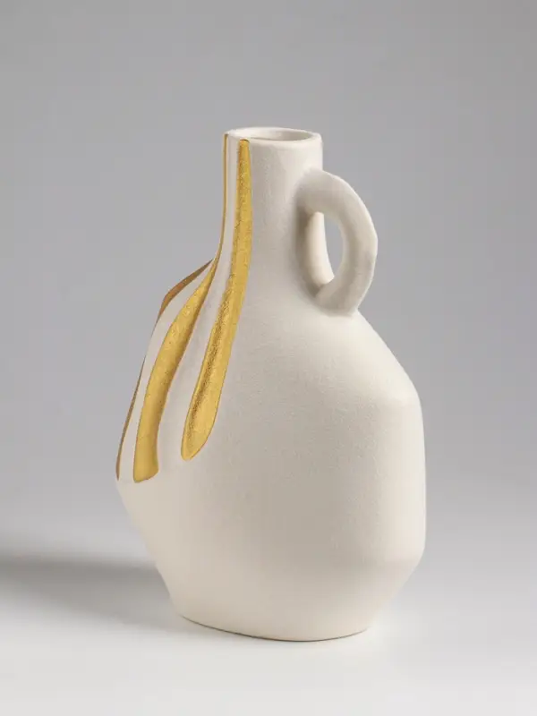 Ваза настольная керамика "Оделис" 21,5х16 см, белый