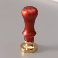 Печать для сургуча с пластиковой ручкой "Венок с буквой O" 2,5х2,5х6,3 см