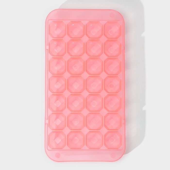 Форма для льда &laquo;Сапфир&raquo;, 28 ячеек, 24&times;12,7&times;2 см, цвет МИКС