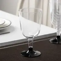 Бокал пластиковый одноразовый для вина, 200 мл, прозрачный, МИКС