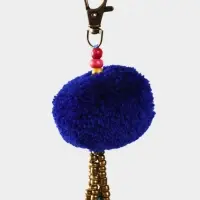 Брелок плетеный, 22 см, цв. синий