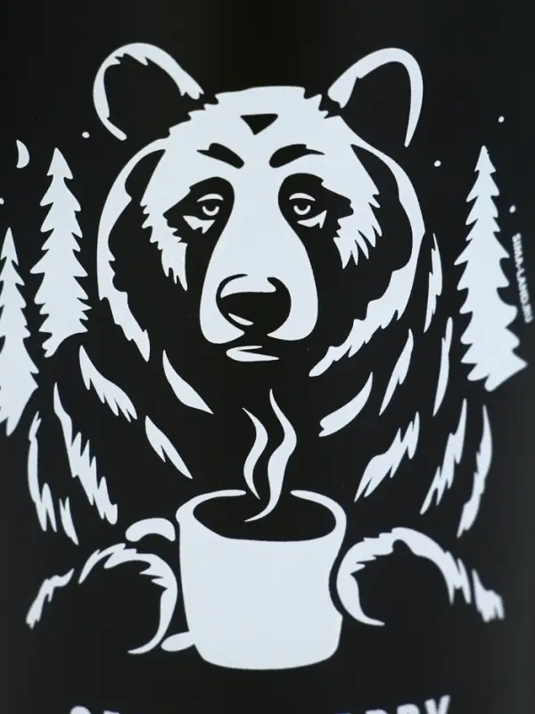 Термос "Calm and happy", чёрный, 600мл