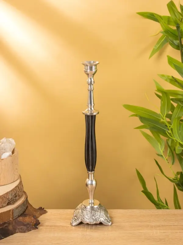 Подсвечник &laquo;Пьедестал&raquo;, латунь, смола, 8.5&times;8.5&times;33 см