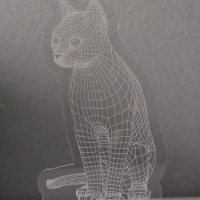 Светильник "Кошка" LED RGB от сети RISALUX 9,5х8,2х17 см