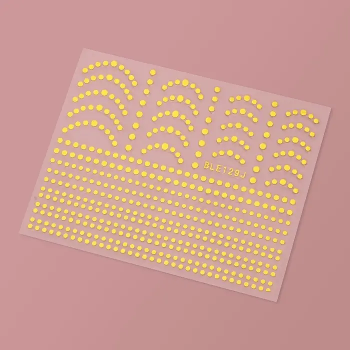 Наклейки для ногтей &laquo;Бусинка&raquo;, металлизированные, цвет золотистый