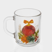Кружка стеклянная чайная &laquo;Новогодние символы&raquo;, 200 мл, МИКС