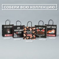 Пакет подарочный новогодний &laquo;На носу НГ&raquo;, 22 х 22 х 11 см, Новый год