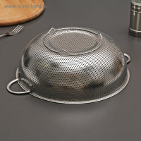 Дуршлаг из нержавеющей стали с ручками &laquo;Марко&raquo;, d=28 см, две ручки, цвет хромированный