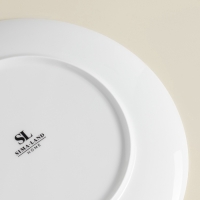 Тарелки SL Home &laquo;Каскарон&raquo;, d=27 см, набор 2 шт, костяной фарфор, белые