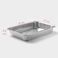 Набор форм для выпечки из фольги Доляна, 31&times;21&times;4,5 см, 5 шт