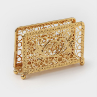 Салфетница &laquo;Сердца&raquo;, декоративная, 14&times;9,5&times;4 см, цвет золотой