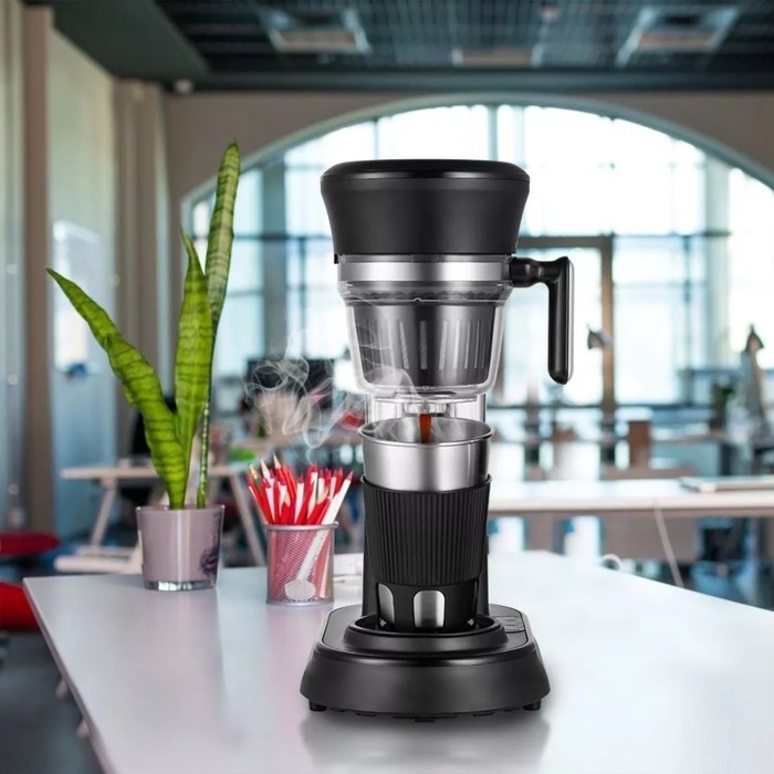 Кофемашина Kitfort КТ-7141, 600/120 Вт, 50 г, 0.45 л, чёрная