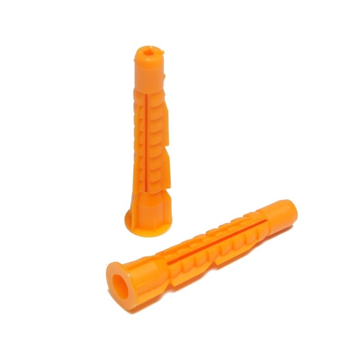 Дюбель "ТУНДРА", универсальный, с бортом, полипропиленовый, 8x52 мм, 500 шт