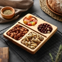 Блюдо для подачи Adelica, 20&times;18&times;1,8 см, пропитано маслом, берёза