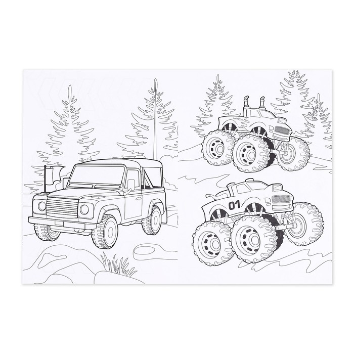 Раскраски набор &laquo;Для мальчиков&raquo;, 4 шт. по 16 стр., формат А4