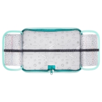 Пенал 1 секция, 130 х 210 х 40 мм, 2 откидные планки, тканевый, Calligrata TOP, Content "Тропики"