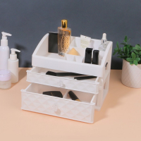 Органайзер для хранения маникюрных/косметических принадлежностей, 8 секций, 2 ящика, 25 &times; 16,5 &times; 20 см, цвет белый