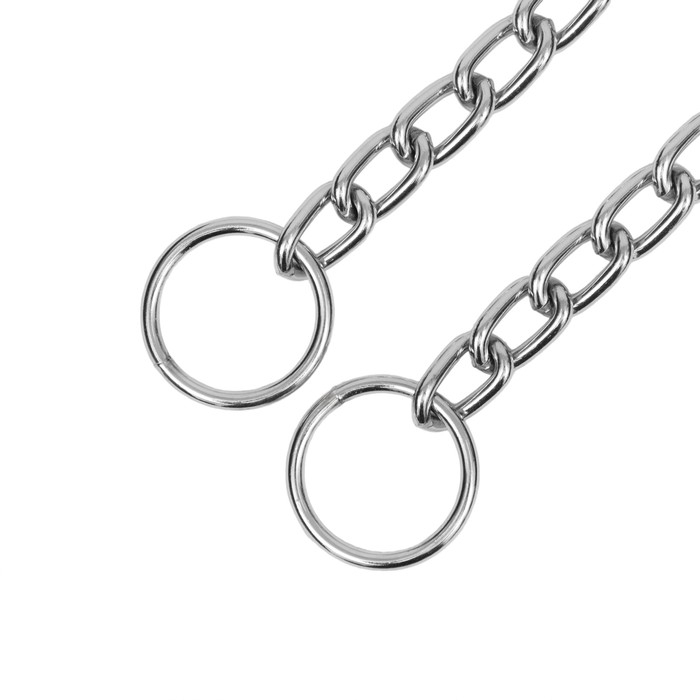 Ошейник - удавка металлический однорядный, 60 см, толщина проволоки 3 мм