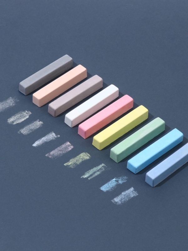 Мелки цветные школьные, набор 20шт "Синий трактор", прямоугольные